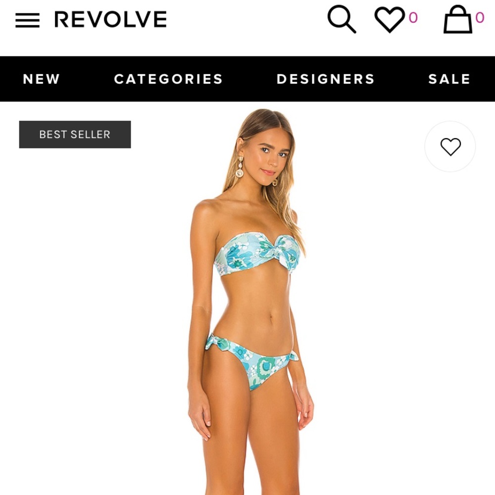 ZIMMERMAN Pink Floral Bikinis with Knots - Picture 12 of 12